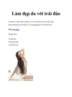 Làm đẹp da với trái đào potx