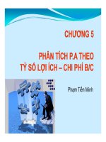 Chương 5: Phân tích P.A theo tỷ số lợi ích - chi phí B/C docx