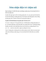 Sớm nhận diện trẻ chậm nói ppt