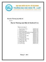 Tiểu luận:Dự án Thương mại điện tử Sachcu13.vn pptx