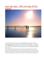qua một ngày – mất một ngày để tận hưởng