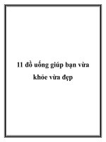 11 đồ uống giúp bạn vừa khỏe vừa đẹp pot