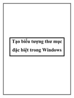 Tạo biểu tượng thư mục đặc biệt trong Windows doc