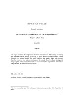 DETERMINANTS OF INTEREST RATE SPREADS IN BELIZE ppt