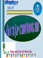 Hình học lớp 9, tiết 55 ôn tập chương 3 môn toán.