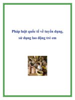 Pháp luật quốc tế về tuyển dụng, sử dụng lao động trẻ em potx