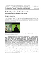 Aesthetic Separation, Aesthetic Community: Scenes from the Aesthetic Regime of Art pptx