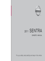 NISSAN SENTRA 2011 OWNER MANUAL - SÁCH HƯỚNG DẪN SỬ DỤNG XE NISSAN SENTRA ĐỜI 2010