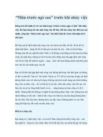 “Nhìn trước ngó sau” trước khi nhảy việc doc