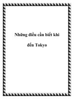 Những điều cần biết khi đến Tokyo doc