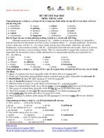 ĐỀ THI THỬ ĐH ANH VĂN ĐỀ 22 docx