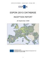 ESPON 2013 DATABASE INCEPTION REPORT pot