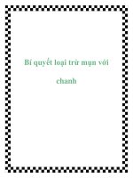 Bí quyết loại trừ mụn với chanh ppt