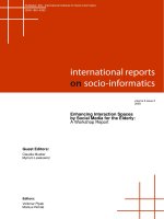 Enhancing Interaction Spaces by Social Media for the Elderly: A Workshop Report pdf