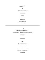 LIBRARY OF ABORIGINAL AMERICAN LITERATURE. No. 1 doc