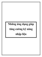Những ứng dụng giúp tăng cường kỹ năng nhập liệu pot