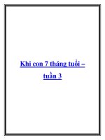Khi con 7 tháng tuổi – tuần 3 ppt