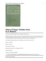 History Of Egypt, Chaldæa, Syria, Babylonia, and Assyria, Volume 5 (of 12) docx