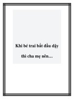 Khi bé trai bắt đầu dậy thì cha mẹ nên… docx