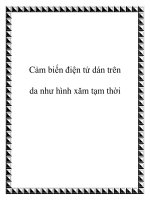 Cảm biến điện tử dán trên da như hình xăm tạm thời pdf