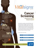 Cancer Screening Colorectal Cancer Breast Cancer ppt