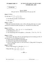 ĐỀ THI TUYỂN SINH VÀO LỚP 10 THPT NĂM HỌC 2013 – 2014 - SỞ GIÁO DỤC VÀ ĐÀO TẠO NGHỆ AN pot