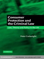 Consumer Protection and the Criminal Law Law, Theory, and Policy in the UK potx