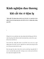 Kinh nghiệm đau thương khi cắt tóc ở tiệm lạ ppt