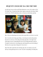 BÍ QUYẾT CHĂM SÓC DA CHO TRẺ NHỎ pptx