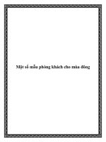 Một số mẫu phòng khách cho mùa đông doc