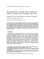 The sensitivity of bank stock returns to market, interest and exchange rate risks docx