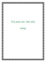 Trị nám da: chớ nôn nóng ppt