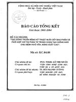 Tạo dòng thuần bằng kỹ thuật nuôi cấy bao phấn và phối hợp chỉ thị phân tử trong chọn tạo giống ngô chịu bệnh khô vằn, năng suất cao potx