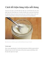 Cách tiết kiệm hàng triệu mỗi tháng pdf