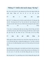 Những CV khiến nhà tuyển dụng “dị ứng” pptx