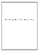 Để nói chuyện hay: Những điều cần tránh pdf