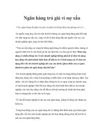 Ngân hàng trả giá vì nợ xấu ppt