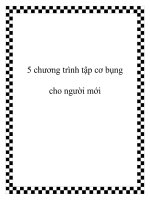 5 chương trình tập cơ bụng cho người mới pot