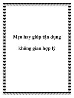Mẹo hay giúp tận dụng không gian hợp lý potx