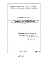 Nghiên cứu thiết bị và công nghệ bảo quản rau tươi bằng khí ozon và ion âm quy mô vừa và nhỏ doc
