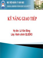 Bài thuyết trình: Kỹ năng giao tiếp doc