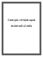 Cảnh giác với bệnh ngoài da khi tuổi xế chiều ppt