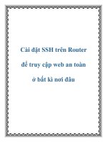 Cài đặt SSH trên Router để truy cập web an toàn ở bất kì nơi đâu pptx