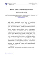Energetic Analysis of Poultry Processing Operations potx