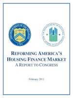 REFORMING AMERICA’S HOUSING FINANCE MARKET: A REPORT TO CONGRESS pdf