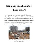 Giải pháp nào cho những 