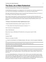 The Early Life of Mark Rutherford doc