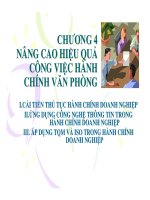 quản trị hành chính văn phòng - chương 4-nâng cao hiệu quả công việc hành chính văn phòng
