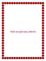 Nước mơ giải rượu, chữa ho. ppt