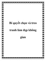 Bí quyết chọn và treo tranh làm đẹp không gian doc